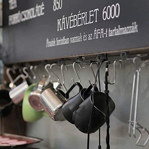 Praknu 12 S Haken Edelstahl Flach - bis 25kg Belastbar - 11cm Groß - Rostfreie S-Haken zum Aufhängen