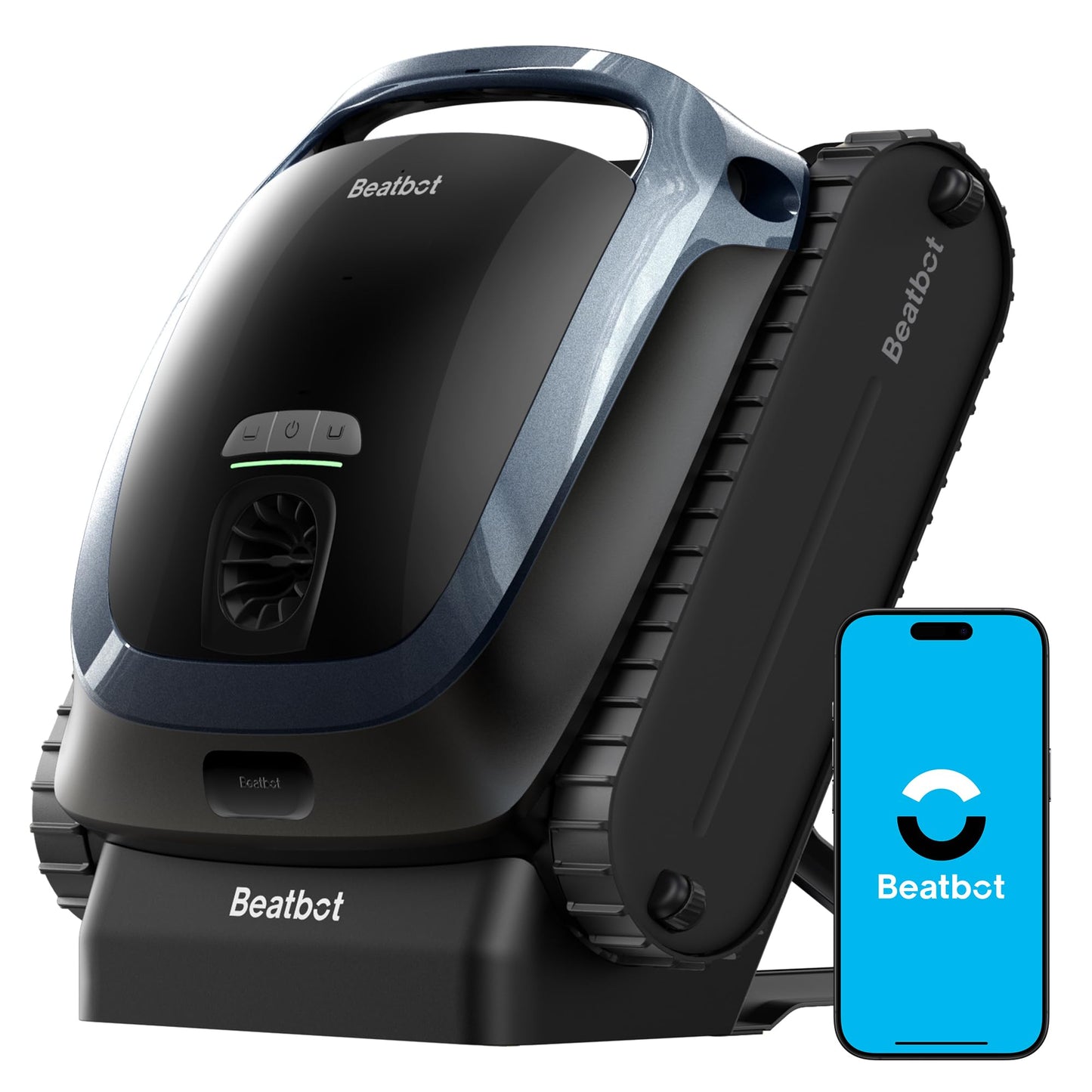 Beatbot AquaSense 2 Poolroboter – Akku, Boden/Wand, doppelte Wasserlinienreinigung, Oberflächen-Parkfunktion, bis 300 m², Mitternachtblau