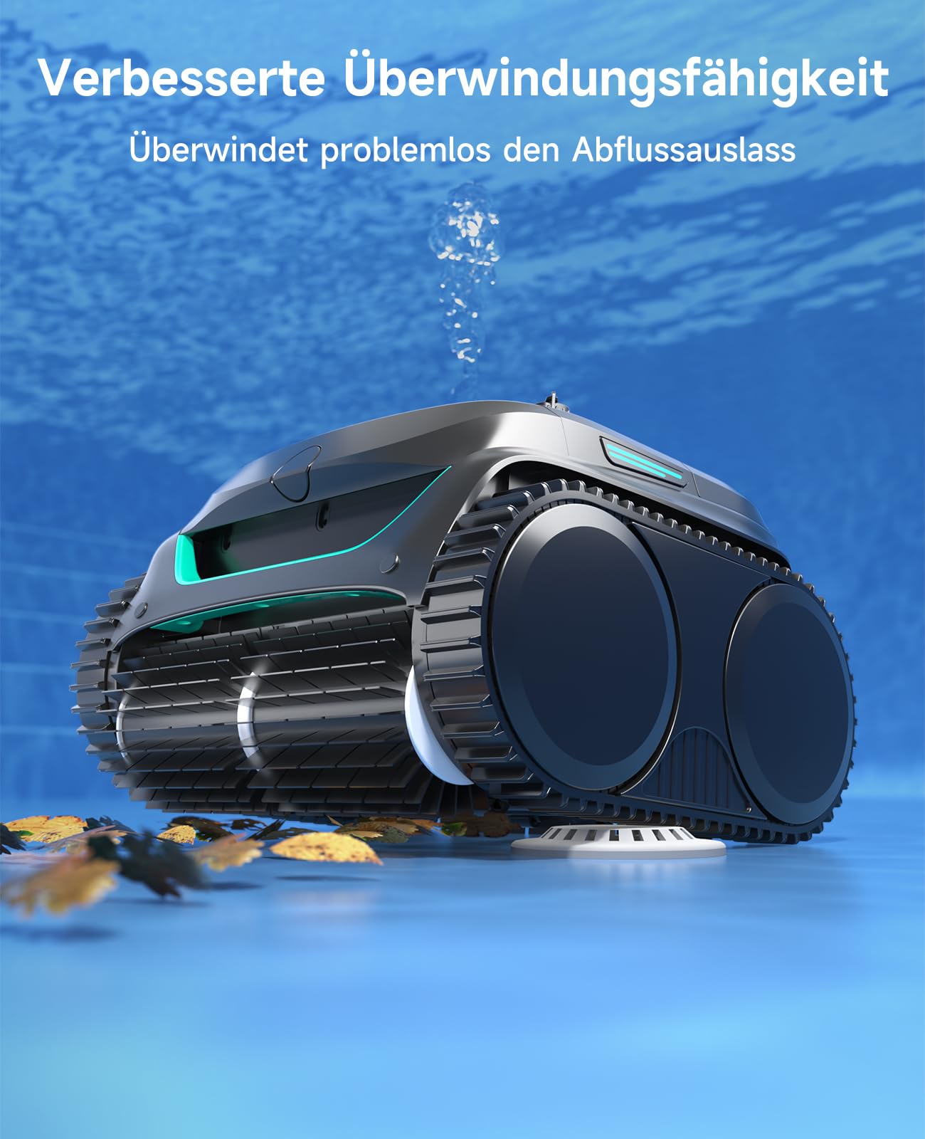 WYBOT C2 Poolroboter Akku, Boden & Wand, 3-Motoren, 180 Min Laufzeit, starke Saugkraft, Doppelfilter, App, für Pools bis 150 m²