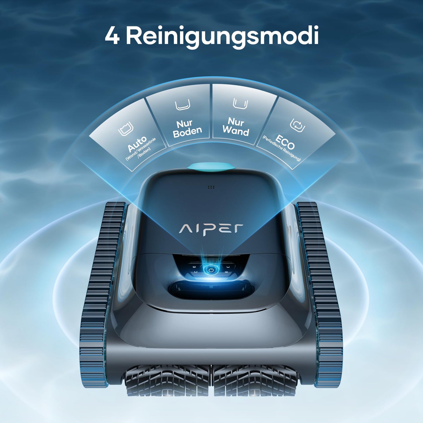 AIPER Scuba S1 Poolroboter – Boden, Wand & Wasserlinie, 180 Min Akku, 3μm Filter, App-Steuerung, für eingelassene Pools