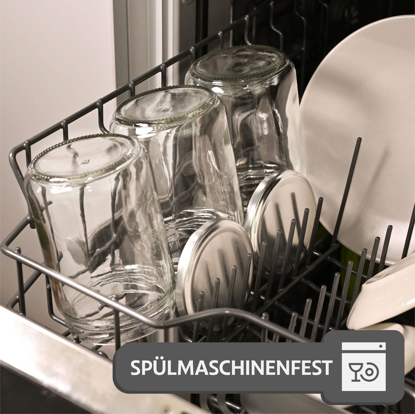 Praknu 12 Einmachgläser 500ml mit Deckel, Etiketten - Luftdichte Twistoff Gläser zum Konservieren