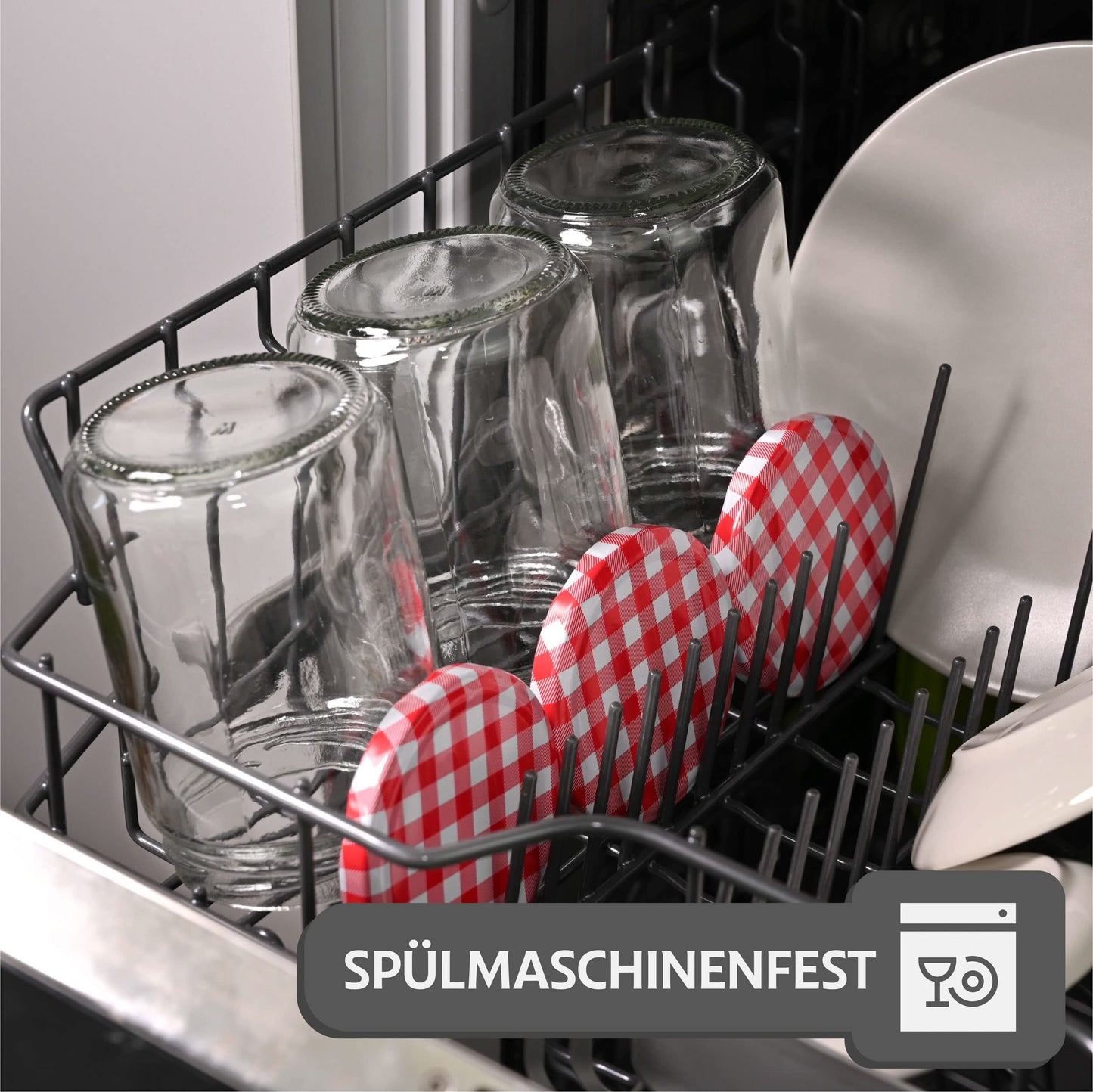Praknu 12 Einmachgläser 500ml mit Schraubdeckel, Etiketten - Luftdichte Einkochgläser zum Konservieren