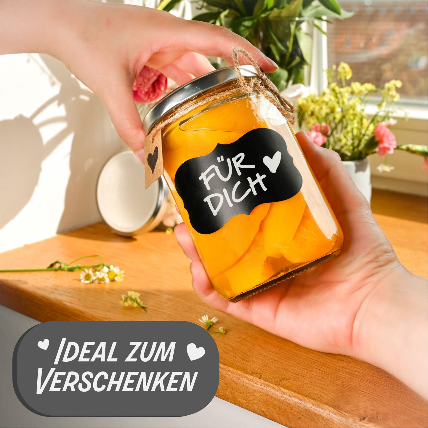 Praknu 12 Einmachgläser 500ml mit Deckel, Etiketten - Luftdichte Twistoff Gläser zum Konservieren