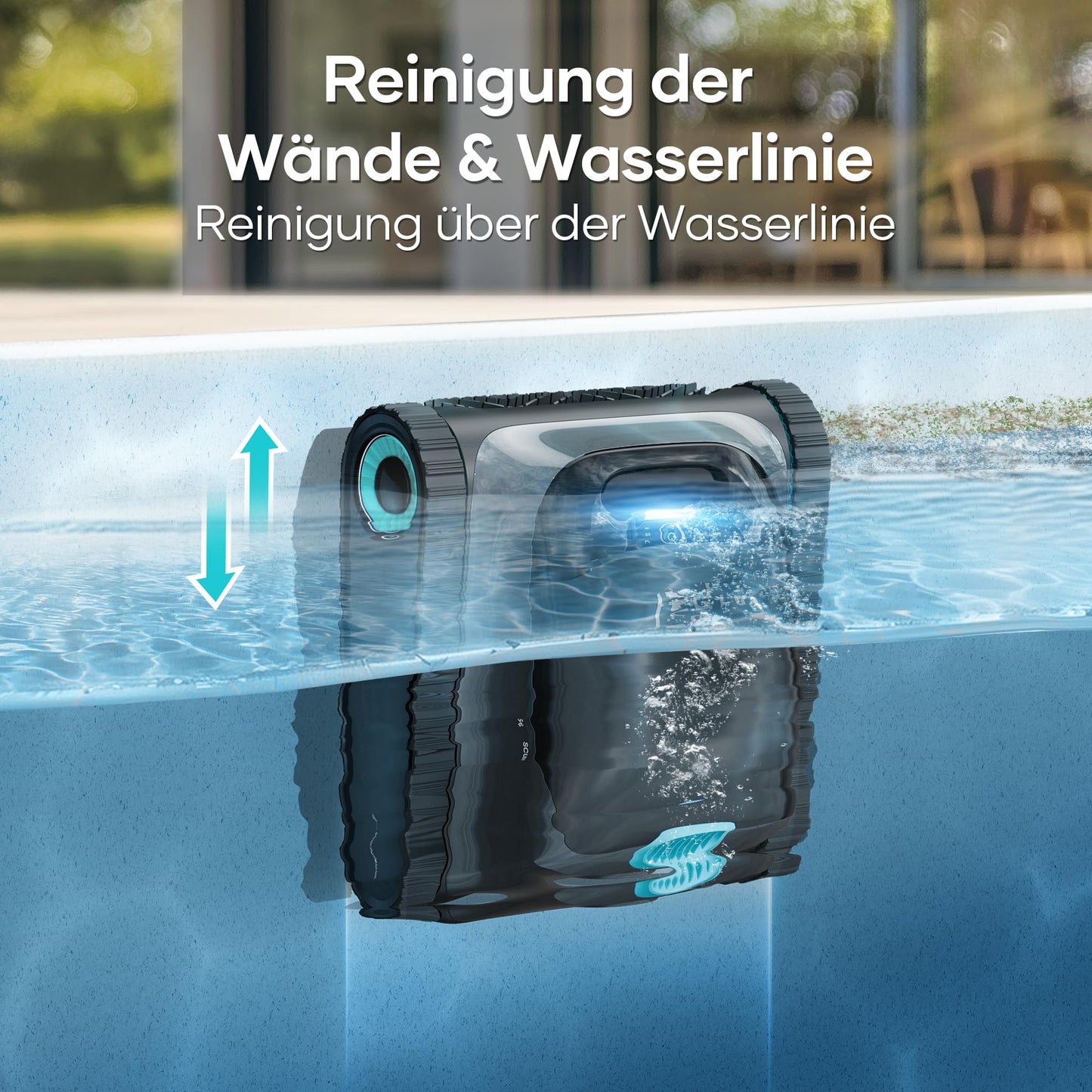 AIPER Scuba S1 Poolroboter – Boden, Wand & Wasserlinie, 180 Min Akku, 3μm Filter, App-Steuerung, für eingelassene Pools