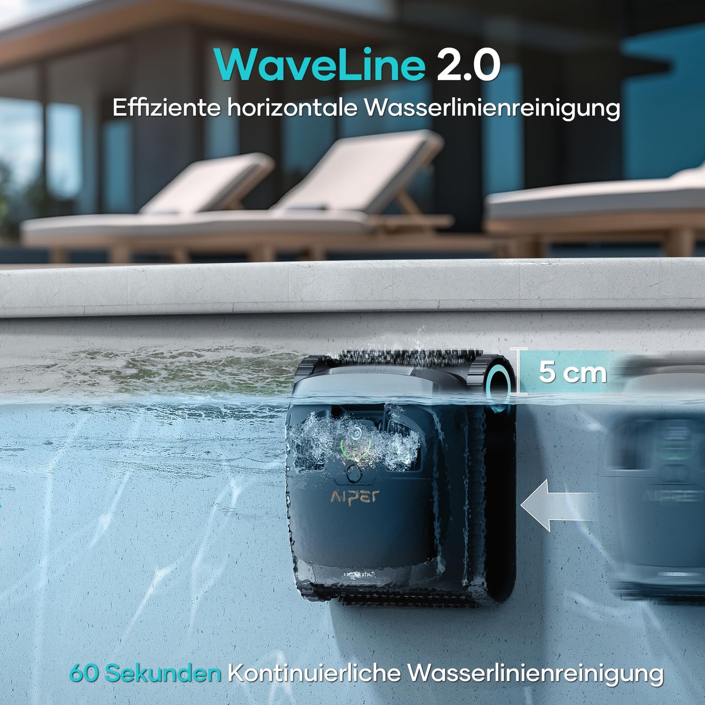 AIPER Scuba X1 Pro Poolroboter – Boden & Wand, 25.200 LPH, 3 Modi, Wasserlinienreinigung, bis 200 m² Pools