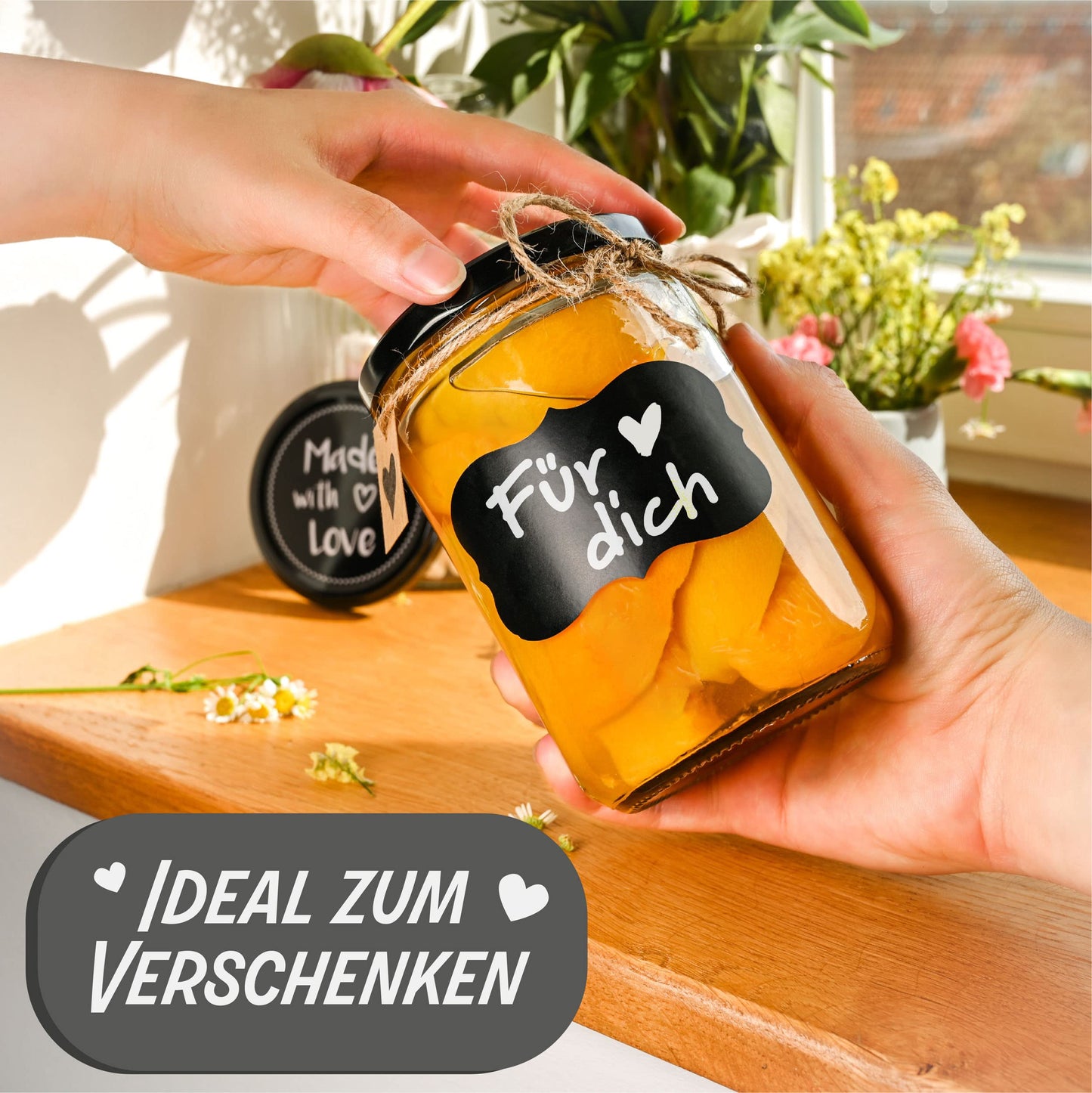 Praknu 12er-Set Einmachgläser mit Schraubdeckel 500 ml - Marmeladengläser mit Schraub-Deckel - Mit Etiketten & Stift - Luftdicht - Spülmaschinenfest