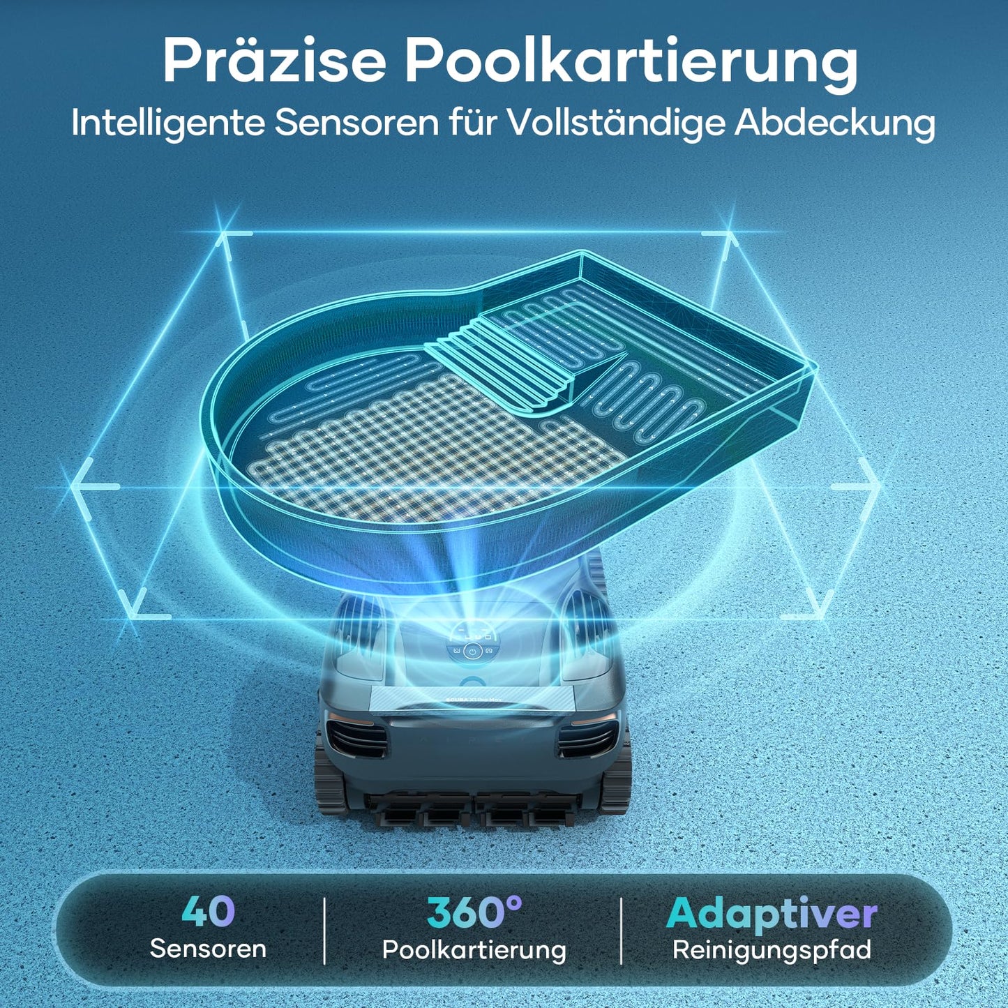 AIPER Scuba X1 Pro Max Poolroboter – Boden & Wand, 360° Mapping, 32.000 LPH, Akku, bis 300 m² Pools