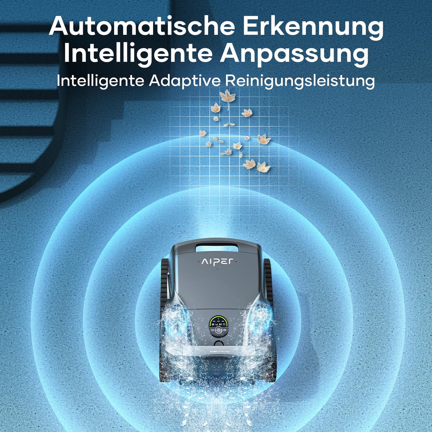 AIPER Scuba X1 Pro Max Poolroboter – Boden & Wand, 360° Mapping, 32.000 LPH, Akku, bis 300 m² Pools