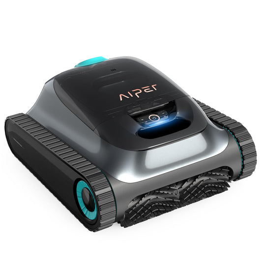 AIPER Poolroboter für Wand, Boden & Wasserlinie, Akku mit 150 Min Laufzeit, 4 Modi, 3,5 L Filterkorb, Navigation 2.0, bis 150 m²