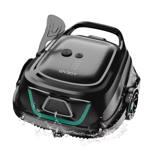 WYBOT Poolroboter Akku, 120 Min Laufzeit, Doppelfilter – Bodenreiniger für Pools bis 100 m², Dunkelgrün
