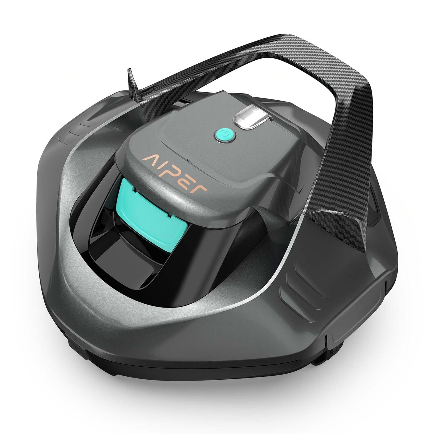 AIPER Poolroboter, kabelloser Akku-Poolsauger mit 90 Min Laufzeit, Dual-Motor, LED, Auto-Parken, für Flachbodenpools bis 80 m²