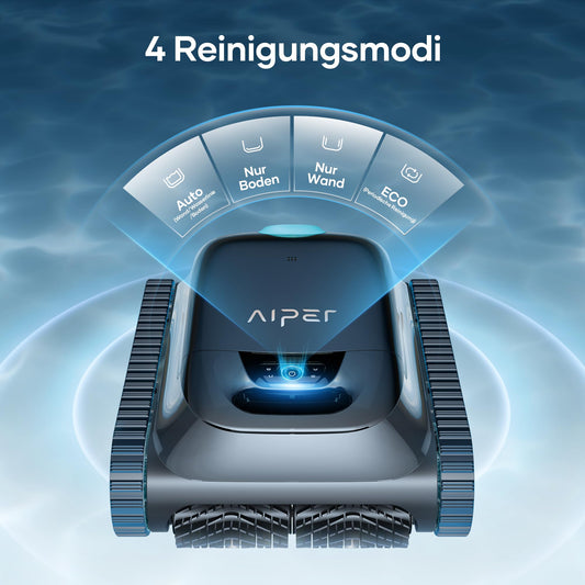 AIPER Scuba S1 Poolroboter – Boden, Wand & Wasserlinie, 180 Min Akku, 3μm Filter, App-Steuerung, für eingelassene Pools