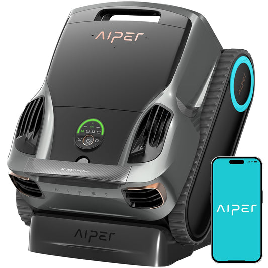 AIPER Scuba X1 Pro Max Poolroboter – Boden & Wand, 360° Mapping, 32.000 LPH, Akku, bis 300 m² Pools
