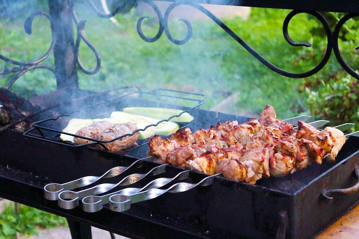 Praknu 12 Grillspieße Schaschlikspieße 40cm - Edelstahl Gehärtet - Wiederverwendbar - Pflegeleicht
