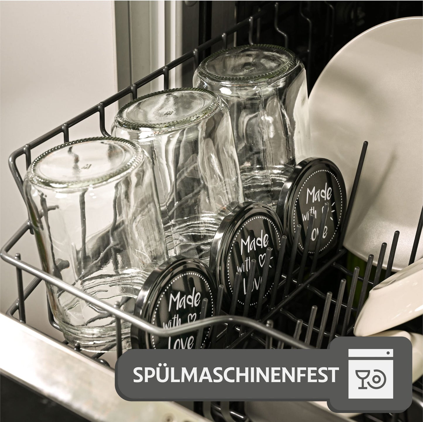 Praknu 12er-Set Einmachgläser mit Schraubdeckel 500 ml - Marmeladengläser mit Schraub-Deckel - Mit Etiketten & Stift - Luftdicht - Spülmaschinenfest