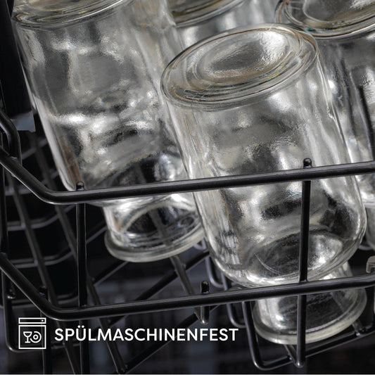 Praknu 12 Kleine Glasvasen - 12,5 cm hoch - Inklusive Juteschnur - Vintage Design - Traumhafte Deko für Hochzeit - Spülmaschinenfest