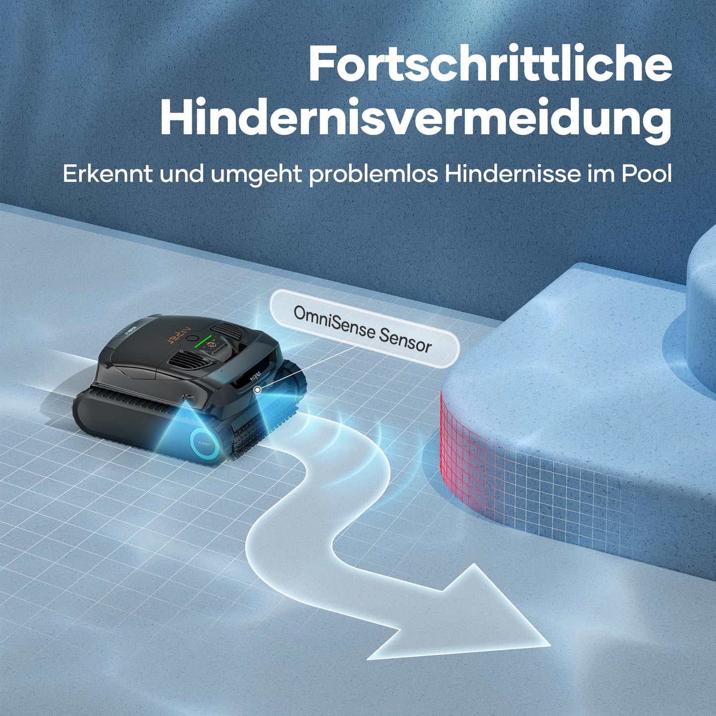 AIPER (Upgrade) Scuba X1 Poolroboter Boden & Wand, 3 μm Ultra-Fein-Doppelfilter, 25200 LPH Saugkraft, Wasserlinienreinigung, für Pools bis 200 m²