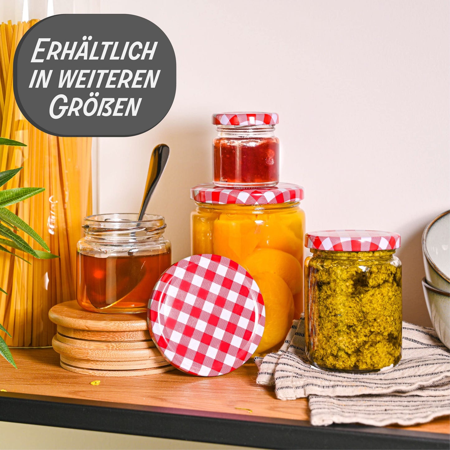 Praknu 12 Einmachgläser 500ml mit Schraubdeckel, Etiketten - Luftdichte Einkochgläser zum Konservieren